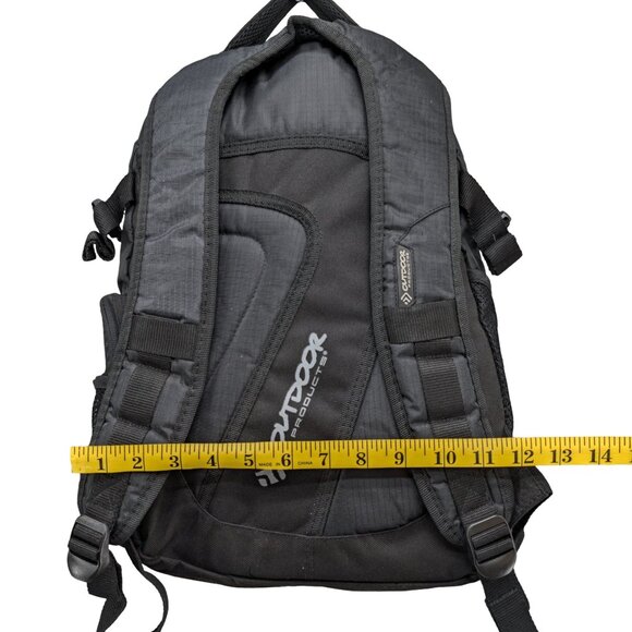 Outdoor Products Backpack Black Ripstop Laptop Sleeve Pockets Lightweight 16" - Picture 12 of 16